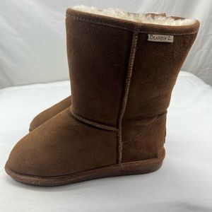 Bearpaw Emma Short Brown Round Toe Pull On Winter Boots  Womens Size US 10 608W